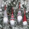 Weihnachtsmann, gesichtsloser Zwerg, Weihnachtsbaum, hängende Ornamente, Heim-Party-Dekoration