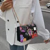 어깨 가방 디자이너 여성 핸드백 2021 트렌드 플라워 메신저 가방 고품질 패션 여성 체인 크로스 바디