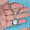 Porte-clés Bijoux En Gros Sirène Porte-clés Miroir Créatif En Métal Pendentif Aessories Cadeaux Personnalisés Chaîne Anneau DIY Fit 450 Drop Livraison 2021