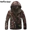 Lurker Shark Soft Shell Giacca tattica militare da uomo Impermeabile Giacca a vento calda Cappotto mimetico con cappuccio US Army Abbigliamento 211126