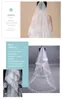 1 Layer Women Bridal White Ultra Long Wedding Veil Wide Embroidered Hexagonal Floral Applique Edge Marriage Solid Without Comb