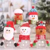 Christmas Candy Box Hanging Hand Children Creative Gift Ideas Transparent Kids Plastic Doll Jar Storage Bottle Santa Bag Sweet New Year Home Party Decorations NQO11