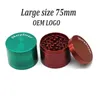 Tamanho Grande 75mm 4 Partes SharpStone Moedores de Tabaco Fumar Accessroy Herb Grinder Cnc Dentes Filtro Net Seco Erva Vaporizador Pen7001277