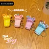 Liquid Glitter Cute Milk Tea Cup Key Chain For Bag Pendant Accessories Creative Car Key Chain Gift G1019