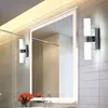 AC85-265V 6W Acrylique Moderne LED Mur Lampe Hôtel/Chambre Salle De Bains En Acier Inoxydable Miroir Lampe