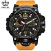 SMAEL Brand Luxury Military Sports Watches Men Quartz Analog LED Digital Watch Man Waterproof Clock Dual Display Wristwatches X0625