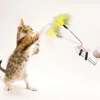 Katzenspielzeug, interaktives Spielzeug für Haustiere, multifunktionales Produkt, freihändiger Federstab mit verlängerter Schnur