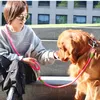 Dog Collar Leashes Leash Hands Free Walking Reflective Dogs Chain Multifunction Slung Shoulder Pet Tillbehör