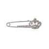 Women Crystal Crown Brooch Suit Lapel Pin Silver Gold Rosegold Fashion Jewelry Accessories for Gift Party