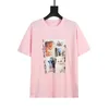Camiseta para mujer de verano lindo gato impresión de moda manga corta 3 colores de alta calidad para hombres camiseta talla de polo XS-L