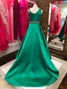 Hunter Green Girl Pageant Dress 2022 Crystals Flower Baby Girls A-Line One-Shoulder Little Kids Birthday First Communion Formal Event Wear Gown Infant Toddler Teens