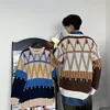 春の基本的なウールのセーター女性の男性のユニセックスラウンドネック長袖ヒップホッププルオーバーストリートウェア絵画ニットセーター
