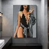Seksi Çıplak Poster Tuval Boyama Sigara Duvar Sanatı Resimleri Oturma Odası Dekorasyon Için Modern Ev Dekorasyonu Kadın Seks Temyiz Cuadros