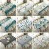 Printe Rectangle Round Table Cloth Waterproof Plastic PVC Oilproof cloths Cover Home Decor Christmas cloth 211103