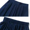 Surmiitro onregelmatige wijde been lange geplooide rok broek vrouwen zomer koreaanse stijl chiffon hoge taille enkel broek vrouw 210712