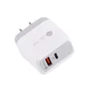 Universele USB PD 18W Snelle opladers QC 3.0 EU US UK Plug Fast Charger voor iPhone Samsung S10 Huawei