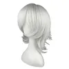 Syntetyczne peruki włosy włosy D.Gray-man Allen Walker Silver White Cosplay Perg Tobi22