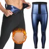 Mens Body Shaper Abdomen Reducer Thermo Bastu Sweat Pants Midja Trainer Fett Burning Man Shapewear Fitness Leggings Ben Slimmer