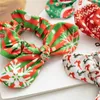 Christmas Rabbit Oreilles Scrunchies Hing Ring Bow Knot Ponyton Pony Elastic Hair Ties Sweet Cute Femmes Girls Hair Accessoires 3107932