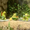 Cute Animal Frog Anguria Figurine Micro Fairy Garden Kawaii Miniature Terrarium Dollhouse Decor Bonsai Decorazione Ornamenti 210804