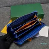 Designer- Single zipper wallets fashion men women long purse leather credit card holder and coins zipper bag248J