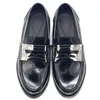 수제 금속 로퍼 패션 Cowskin Gentlemen Oxfords Spring Slip on Mens 웨딩 드레스 신발