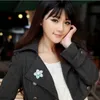 Fixed Clothing Female Simple Graphic Suit Accessories High-grade Flower Petals Shape Brooch