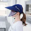 Verão Sun Protection Ultravioleta Polarized Sol Visor Chapéus Para Mulheres Viagem Ao Ar Livre Pesca Pesca Cobertura Capa Rosto Cap Boné G220301