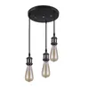 Plafond Loucles E27 Pobinet Vintage LED lampe or argenté Silver Black Chandelier Hanging Lighting House Decor2704220