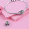 August 925 Sterling Silver Heart Birthstone Charms Beads Fits Snake chain Charms Bracelet 12 Month Color Choose Q0531