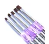 فرش الأظافر الكاملة 1pcs مخبأ Sable قابلة للفصل UV Gel Acrylic Prishing Art Tool Tool Builder Pen3152547