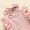Наборы одежды Девочки Повседневная двухсекционная одежда набор розовой звезды напечатанный узор с длинным рукавом платье и головной убор
