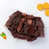 Baby Skirt Ruffles Chiffon Bloomer Tutu Skorts Infant Cotton Bow PP Shorts Barn Härlig Kjol Diaper Cover Underkläder Kjolar YL321