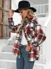 Dames Blouses Shirts 2021 Warme Shirt met lange mouwen Blouse Dames Dikke Pluche Losse Single-Breasted Jas Dames Herfst Winter Outwe