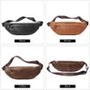 Bolsa de cinto masculina Genuine couro cintura pacote masculino fanny pack homem bolsa correndo sacos de quadril celular