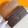 Sarah Portafoglio portafogli a busta lunga di alta qualità con scatola LB123 portamonete portachiavi di design borsa in pelle mini pochette pochette ba263F