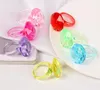 Rings Clear Plastic Fashion Jewelry Acrylic Jewelry Play Ring Round Huge Diamond Shape Colorful Princess Pretend Colored Treasure 1066213