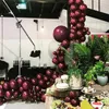 Ballons en Latex bordeaux, 30 pièces, décoration de mariage, réception-cadeau pour bébé, fête d'anniversaire, fournitures à Air et hélium, guirlande d'arrière-plan