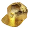 Hiphop kroon leeuw hoofd PU lederen honkbal cap rap 5 panel metalen casual gesp snapback hoeden mannen zwart rood goud Q0911