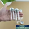 12 parça 30 * 80mm 40 ml Küçük Cam Şişe Alüminyum Kapaklar Tiny Cam Kavanoz Flakon Şeffaf Cam Konteynerler Parfüm