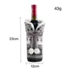 Christmas Wine Bottle Cover Champagne Coat Sweater Gift Bag Xmas Table Ornaments Dinner Party Decoration PHJK2111