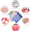 Gift Wrap 100pcs Assorted Color Organza Bags With Drawstring Gold Moon Star Print Mesh Jewelry Pouch Sachet Party Wedding Favor