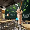 Tapety Nowoczesne Bubble Tea Picture Wallpaper Popołudnie Deser Sklep Wystrój Przemysłowy Tło Papiery ścienne Malowidła Papel de Parede