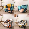 Round Printed Tub Sofa Cover Stretch Spandex Coffee Bar Club Chair Covers Living Room Slipcover Furniture Protector Couch 211116