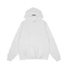 New 21SS Warm Hip Hop Hooded Pull-Over Hoodies Mens Womens Fashion Streetwear Pullover Letter Decals Sweatshirts Long Sleeve Cream Black White Loose Hoodies