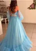 PLUS TAMANHO AZUL A LINHE PROM VEDORES DE MANAGEM LONGO DE PRINCESSO DE PRINCESSO DO TIERED TIERED TULLE DO TULO DO TULO DO TULO DE TEMBRA FORMA FESTO CUNDIDADO MADENTO 0430