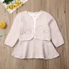 cute baby girl clothes for qulity material designer two pieces dress and jacket coat beatufil trendy toddler girls suit outfit 5076914785