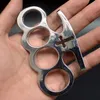 Knuckle Cross Metal Duster Four Finger Tiger Fist Buckle Outdoor Camping Security Defense Tiger Ring Buckle Self-defense Edc Tools