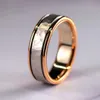 高級女性ホワイトスクエアクリスタルリングクラシックローズゴールドカラーの結婚指輪セットヴィンテージジルコン石の婚約指輪女性のための