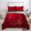 3D Bedding Sets Red XMAS Duvet Cover Set Quilt Covers and Pillow Shams Comforther Case Christmas Tree Printing Design Bedclothes 210309